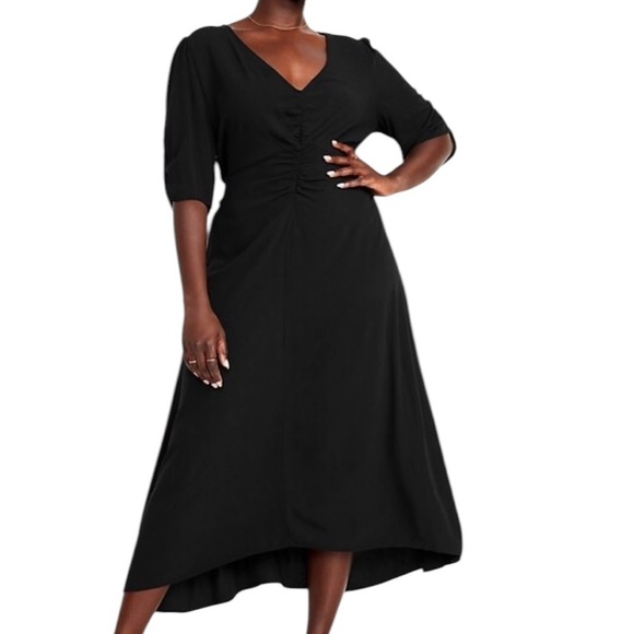Scoop NYC Dresses & Skirts - Scoop Midi Dress Womans Plus Size XXL Black Whimsigoth Career Drape
